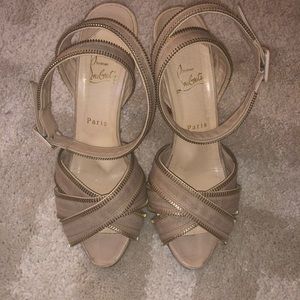 Christian louboutin zipper style sandals 40.5